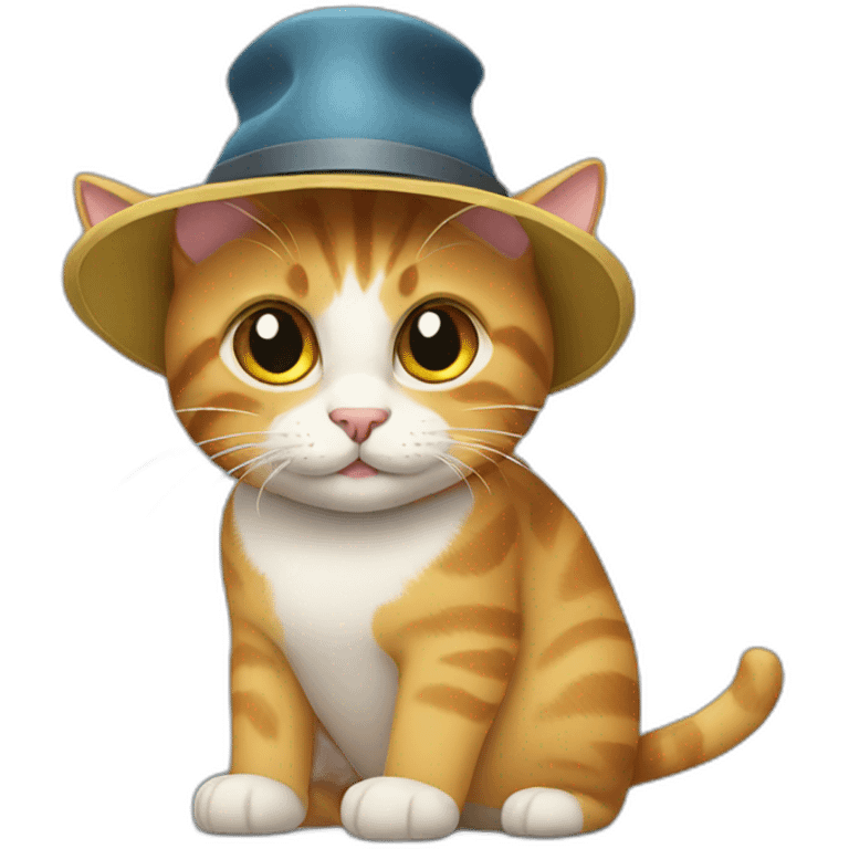 cat wearing a hat emoji