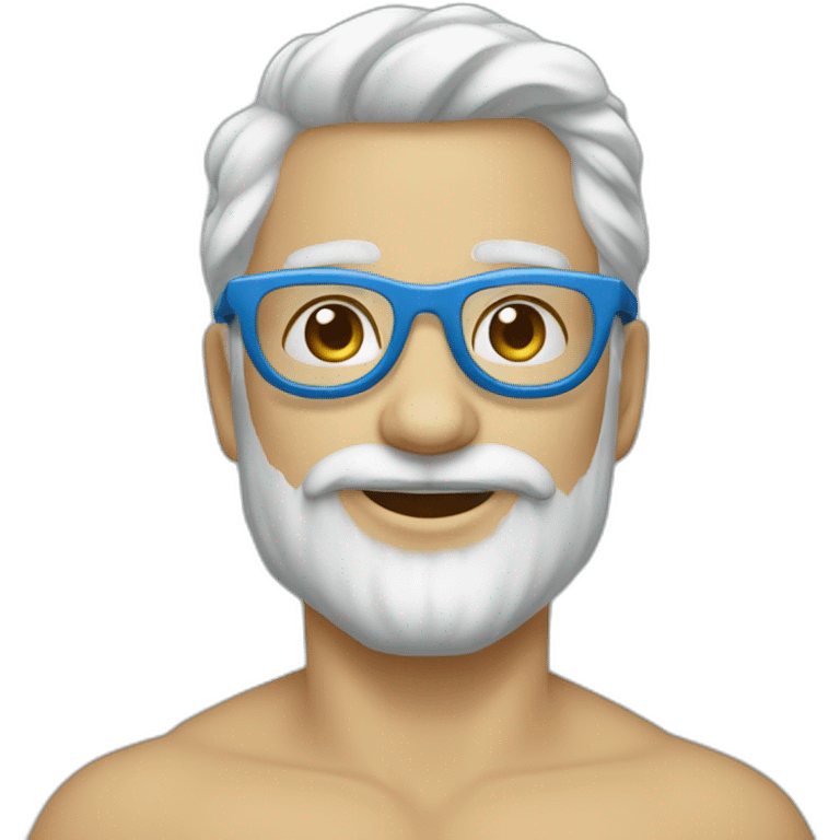 Phoque avec des lunettes bleu emoji