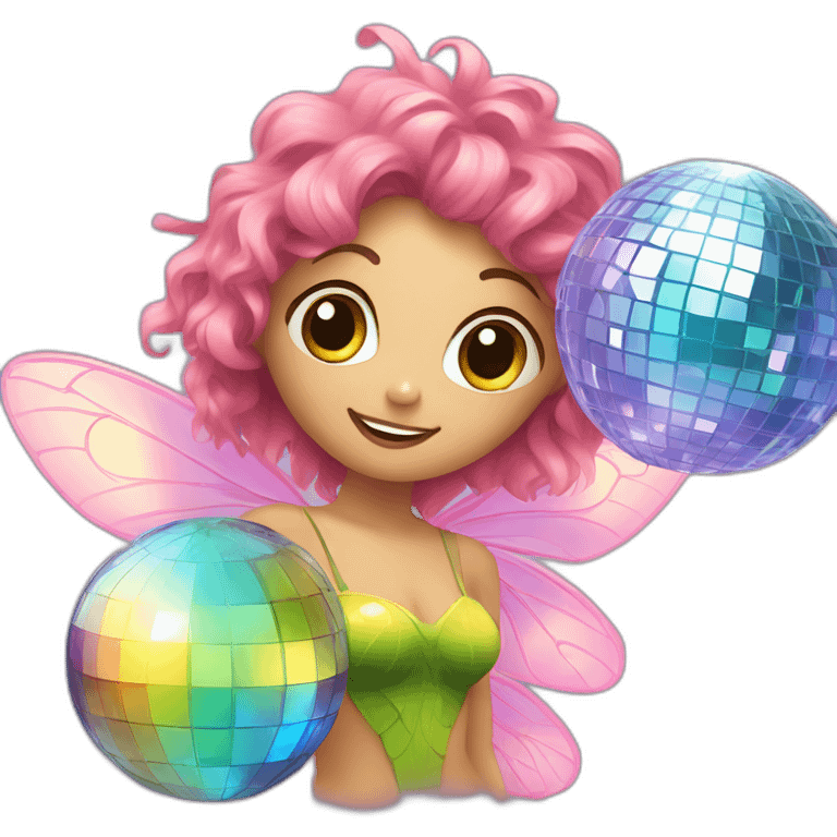 fairy and a disco ball emoji