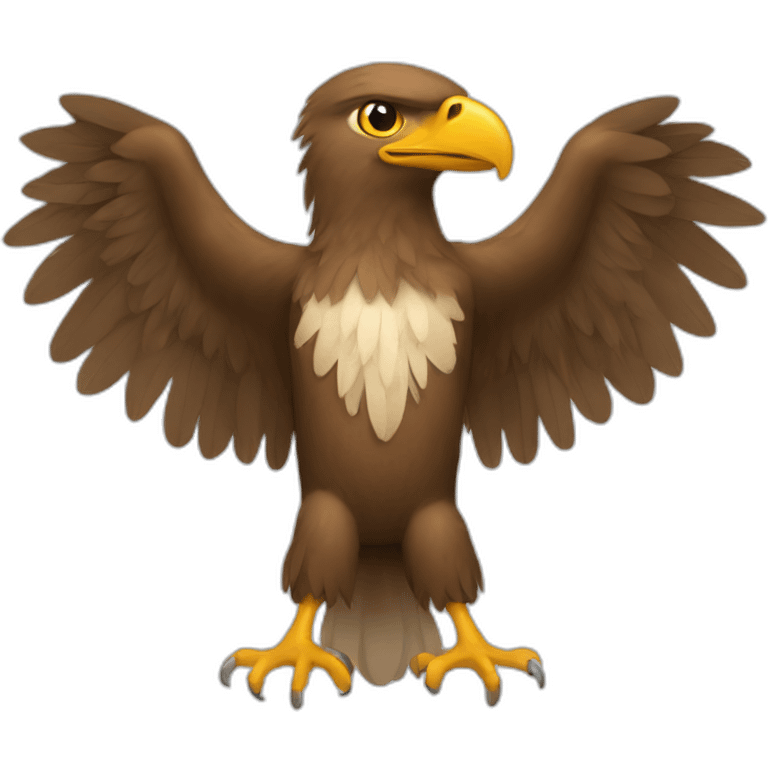 un aguila hombre emoji