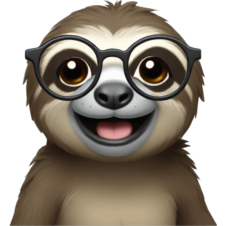 Sloth with glasses emoji