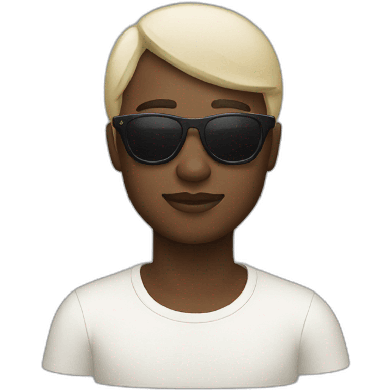 black offwhite sunglasses -person emoji