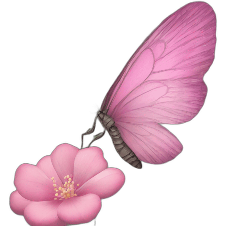 Mariposa rosa emoji