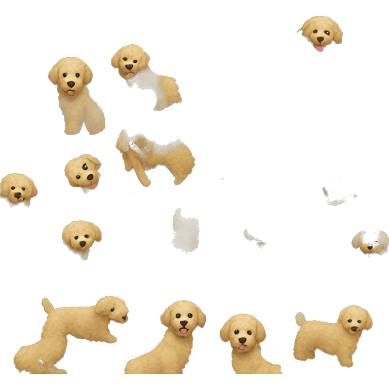 Golden doodle in camo emoji