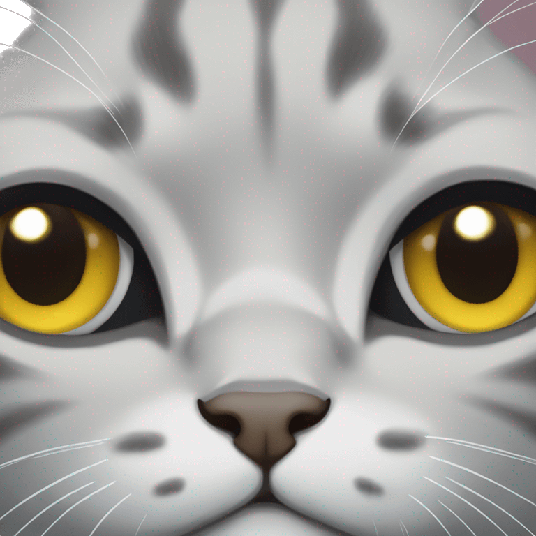 Scottish fold pale grey cat  emoji