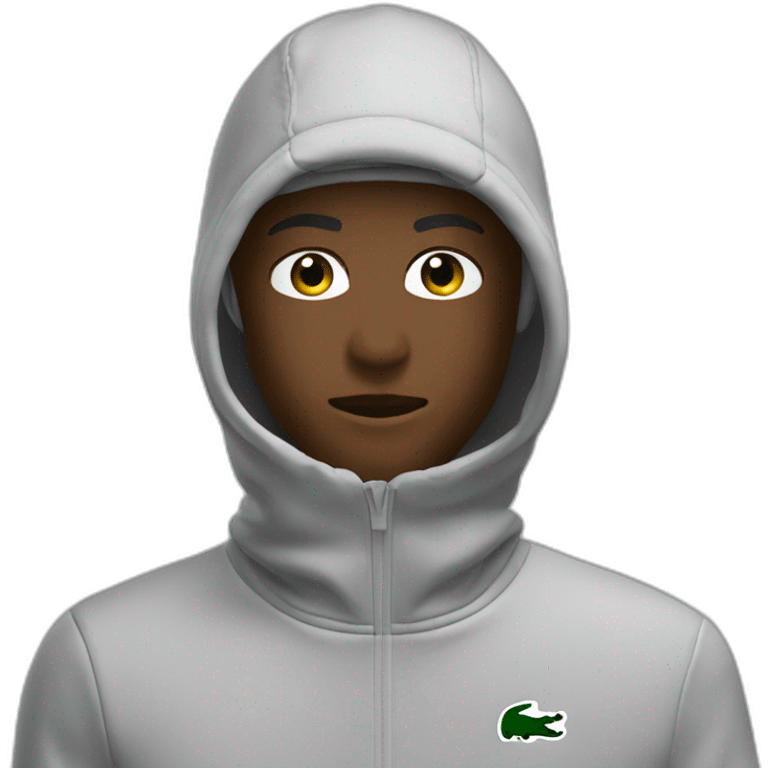 Black boy lacoste balaclava with lacoste emoji