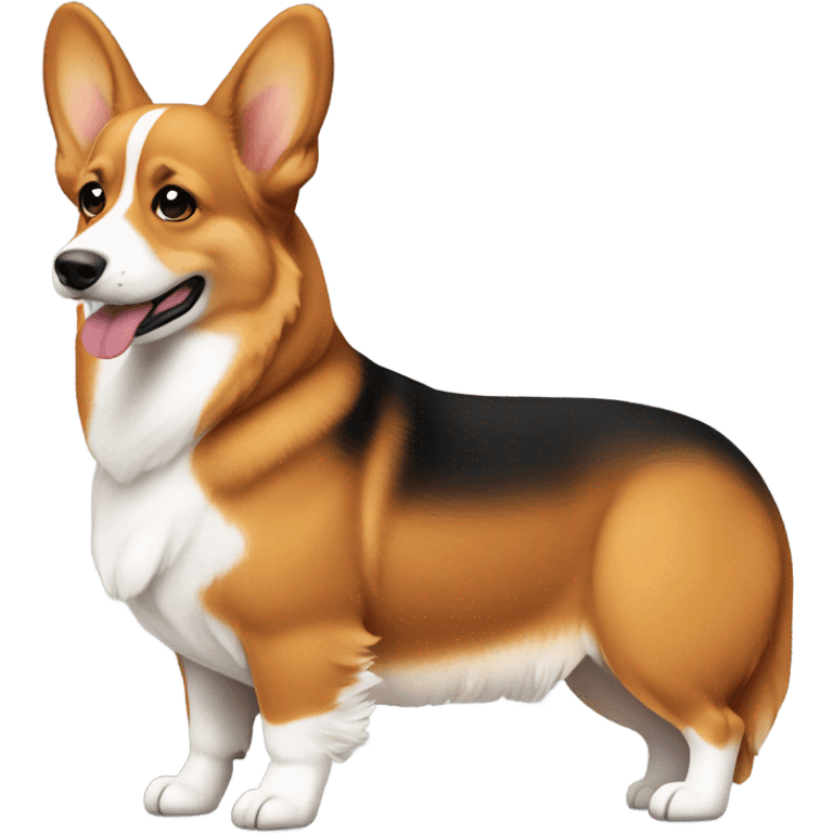 Red pembroke welsh corgi with no tail emoji