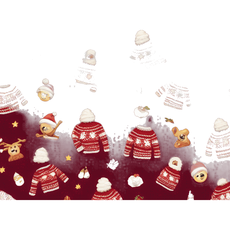  crochet maroon christmas sweater emoji