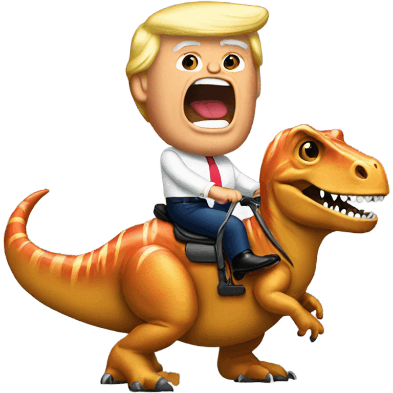 Trump riding a trex  emoji