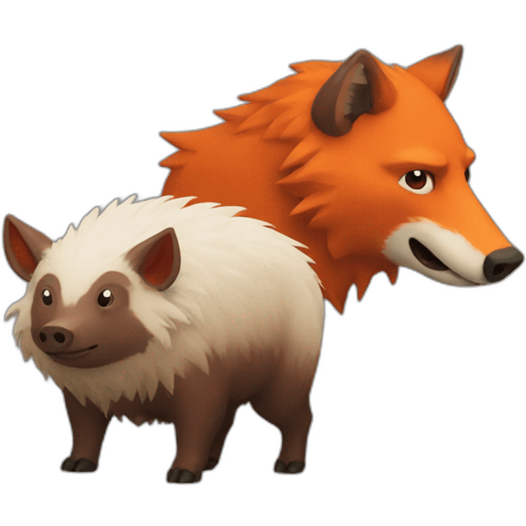 boar and fox emoji