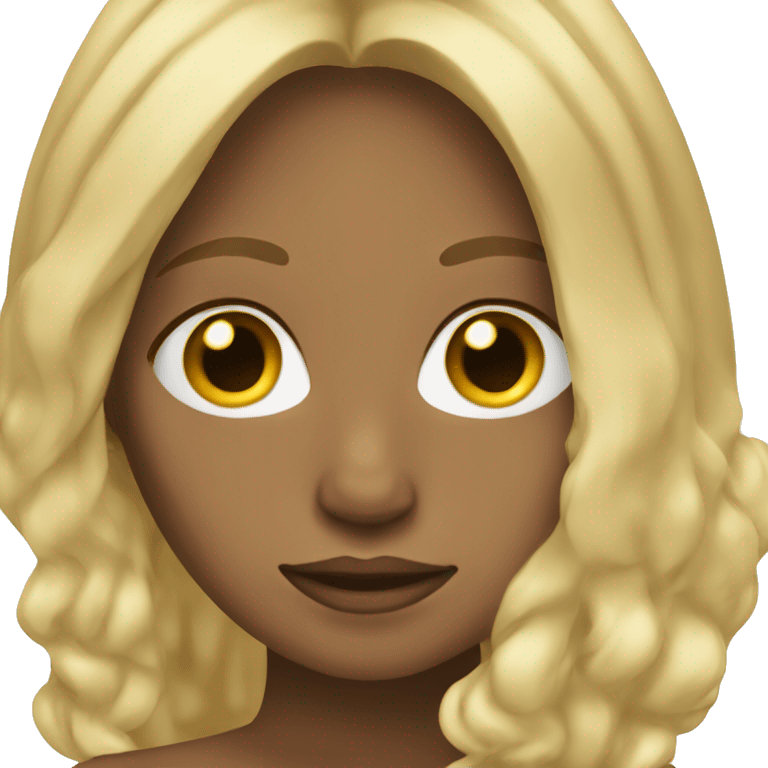 blonde girl with brown hair roots emoji