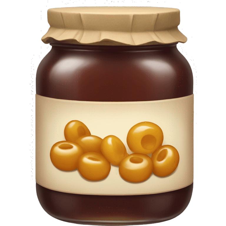 a jar of light-brown jam emoji