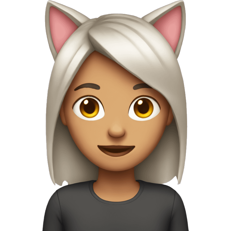 person with cat ears emoji