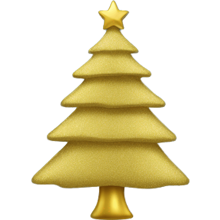 Christmas tree with gold  emoji