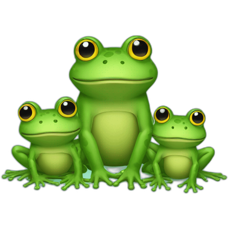 frog family emoji