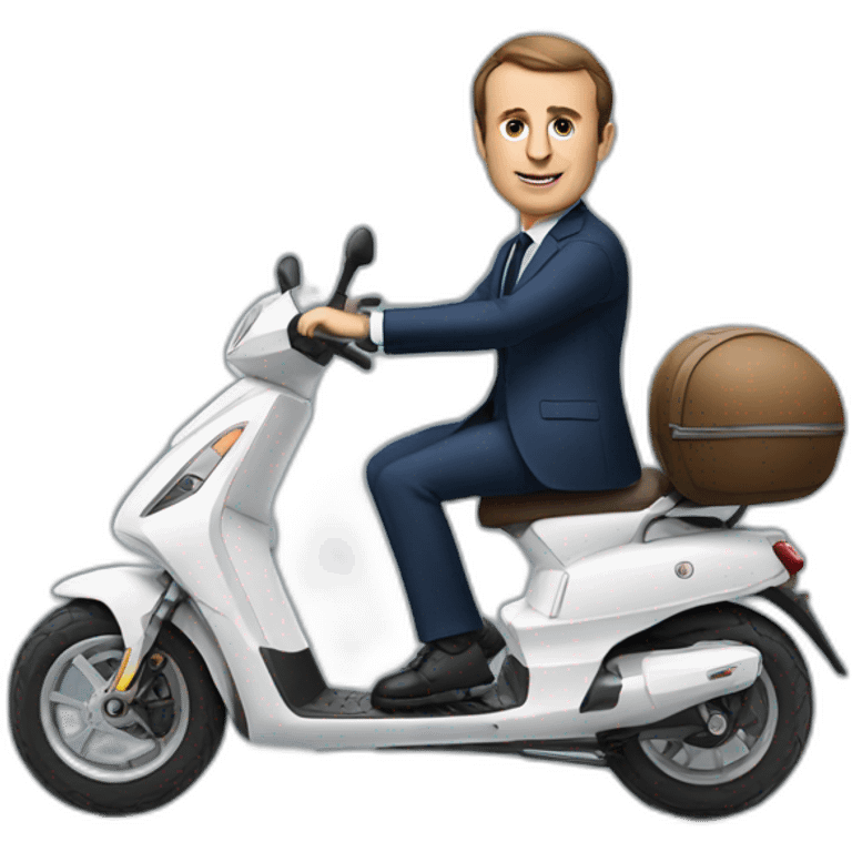 Macron en trottinette emoji