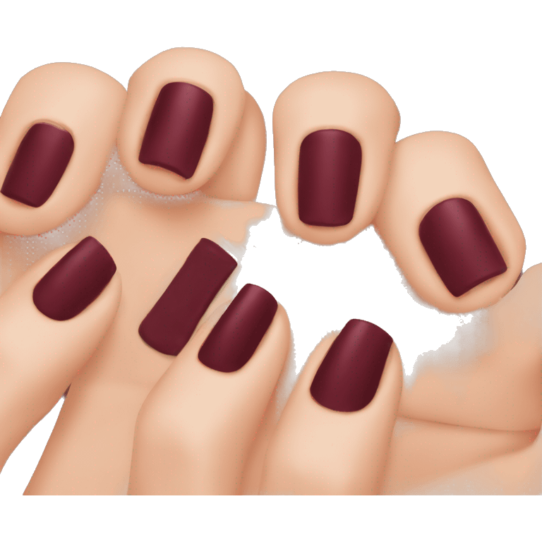 Maroon manicured nails  emoji