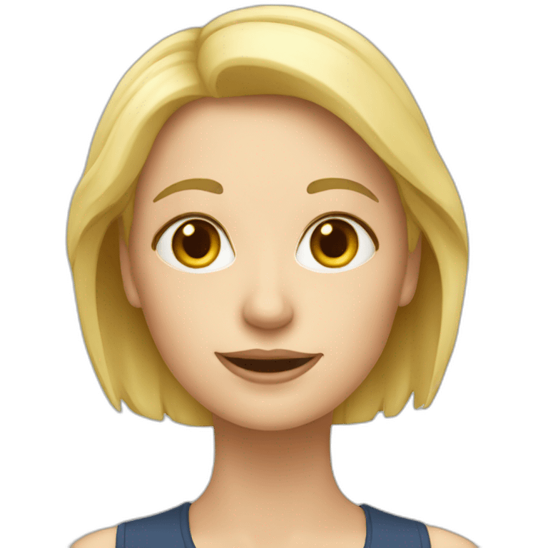 A blond French teacher woman. emoji