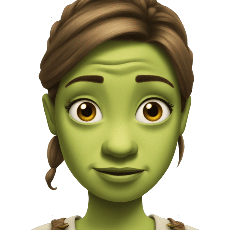 Fiona from shrek making an awful face of dread and despair emoji