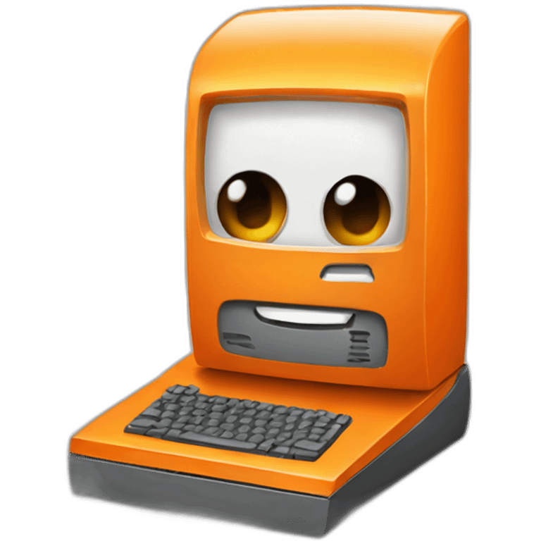 computadora naranja emoji