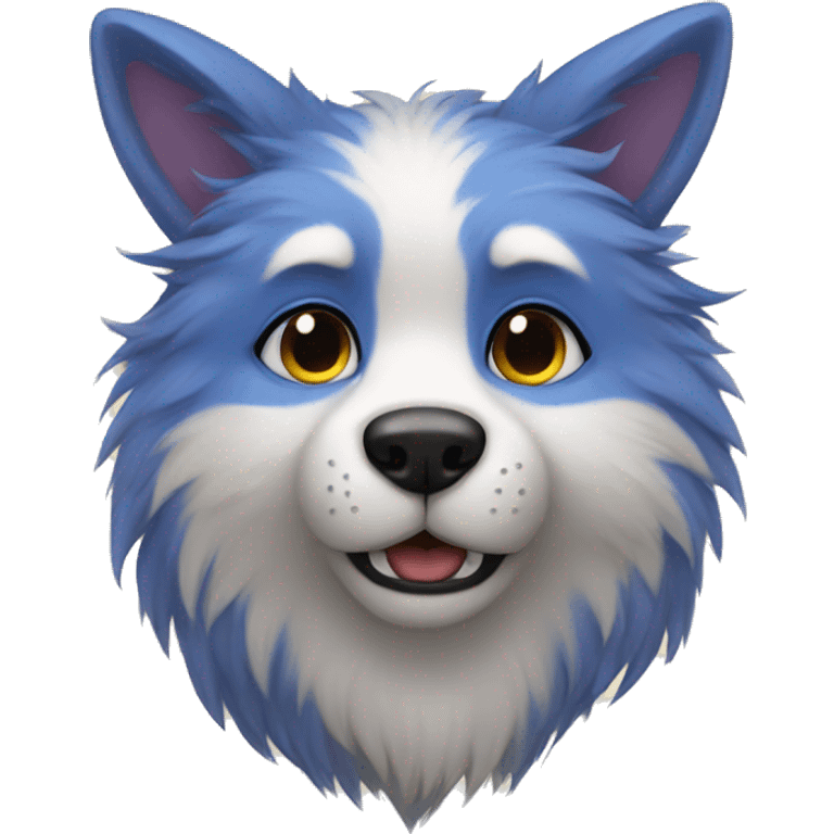 Furry blue emoji