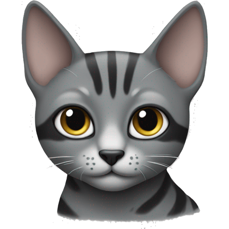 gato gris y negro emoji