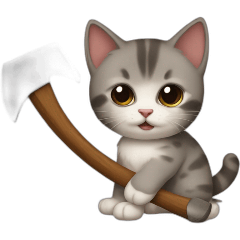 axe kitten emoji