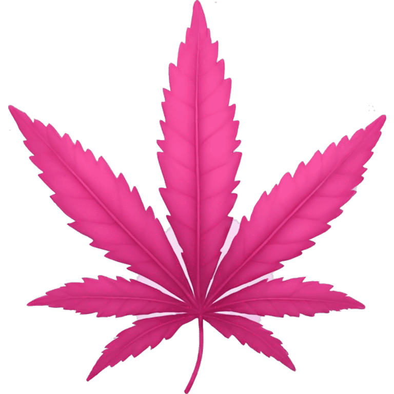 pink marijuana leaf emoji