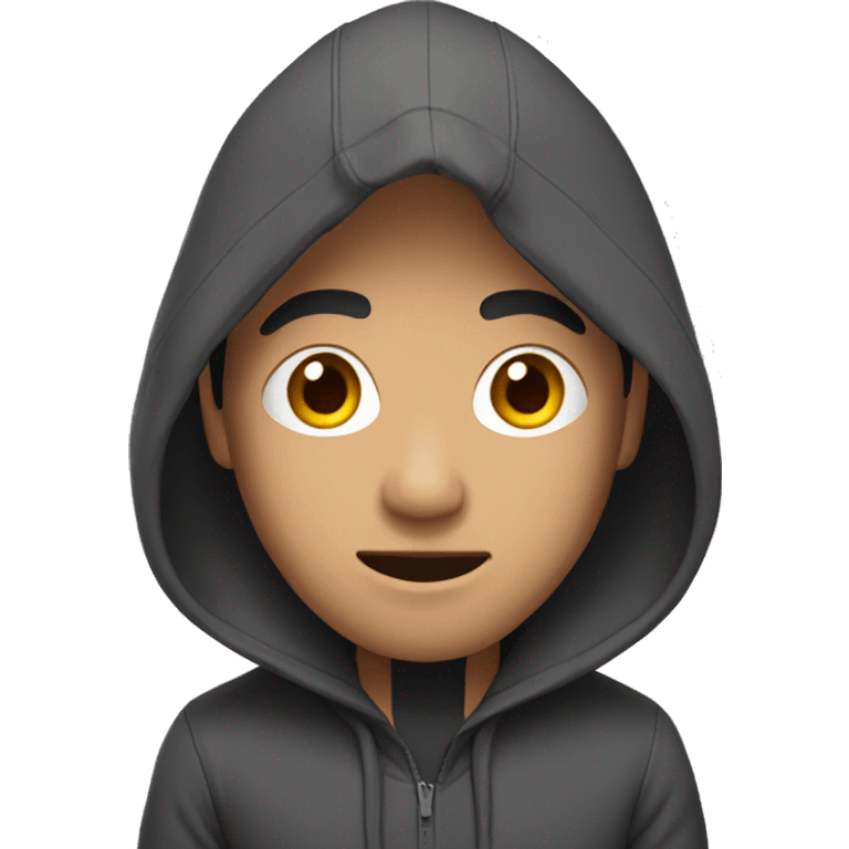 Asian man in hoodie emoji