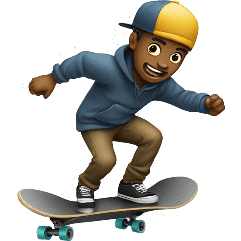 skateboard grinding emoji