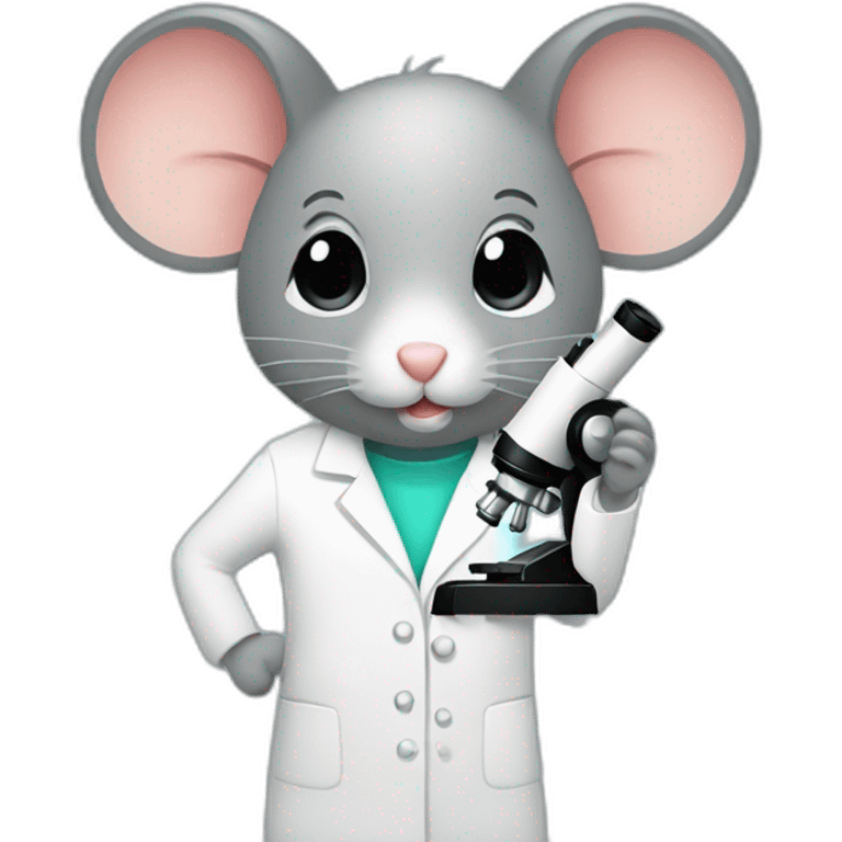 mice with a lab coat and a microscope emoji