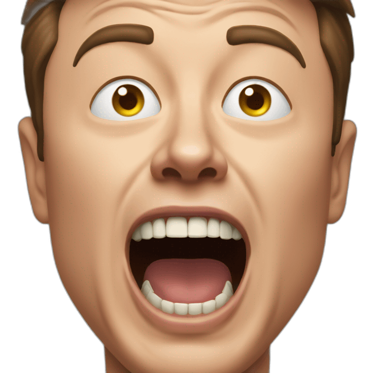 Screaming Elon musk emoji