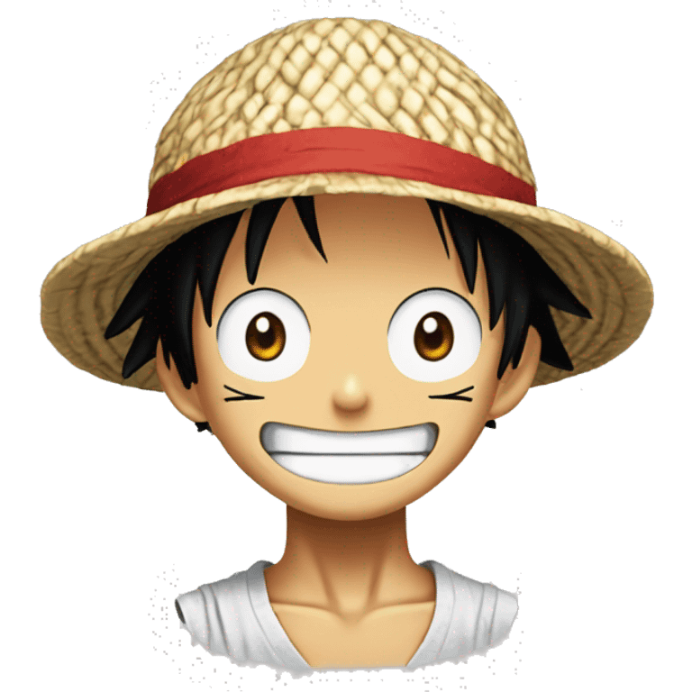 I want to create an emoi of the face of monkey d. luffy emoji