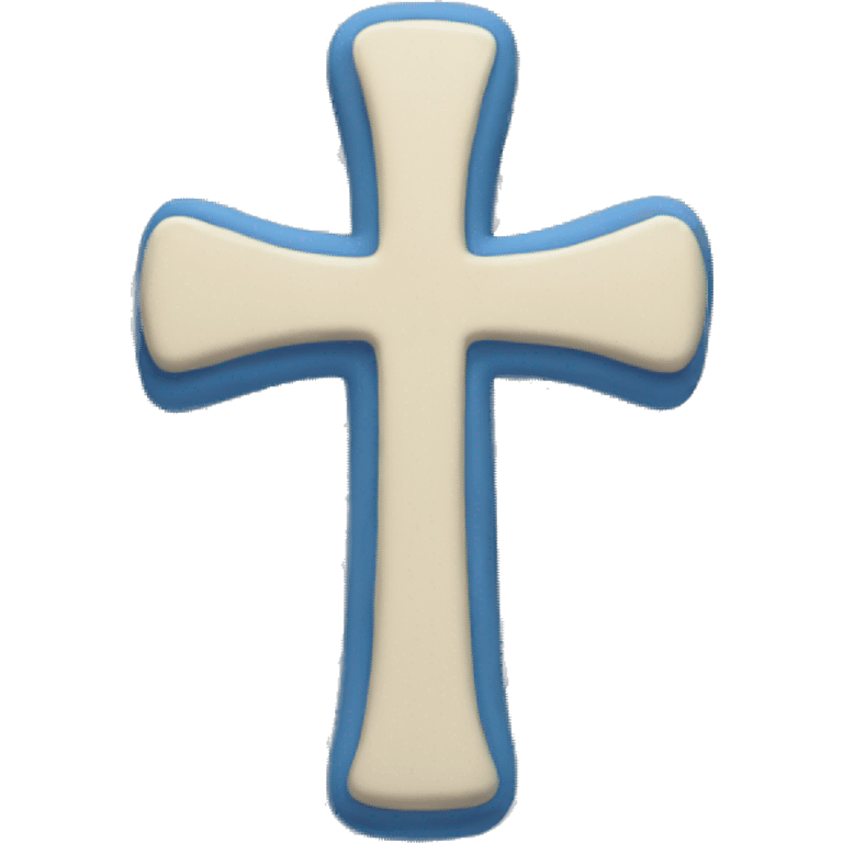 a strong blue cross symbol emoji