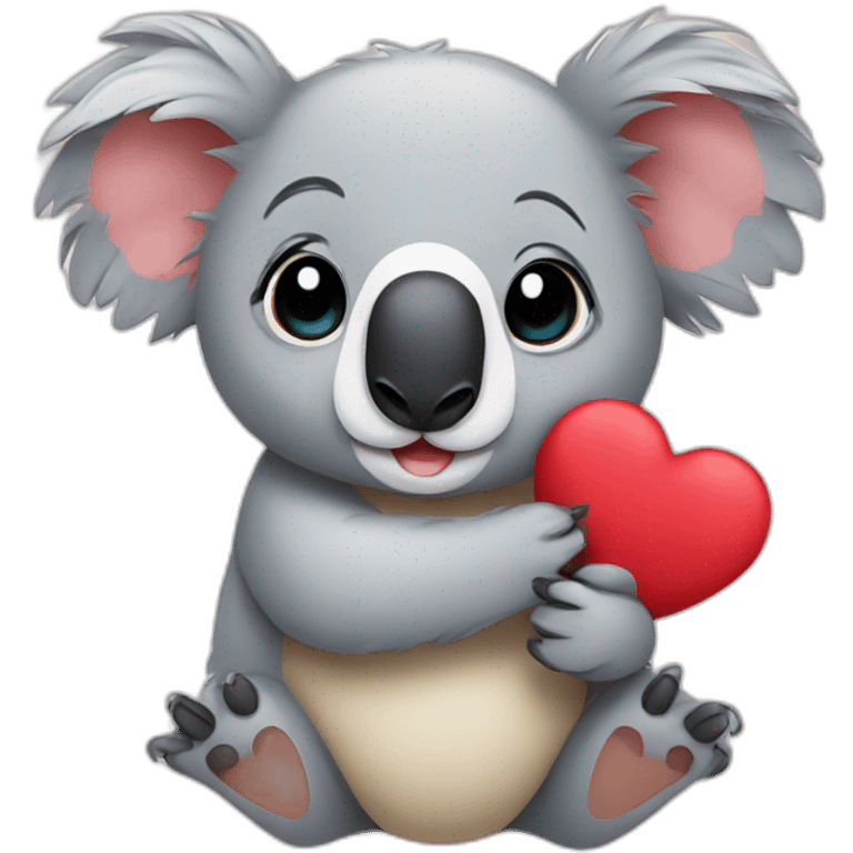 Koala in love emoji