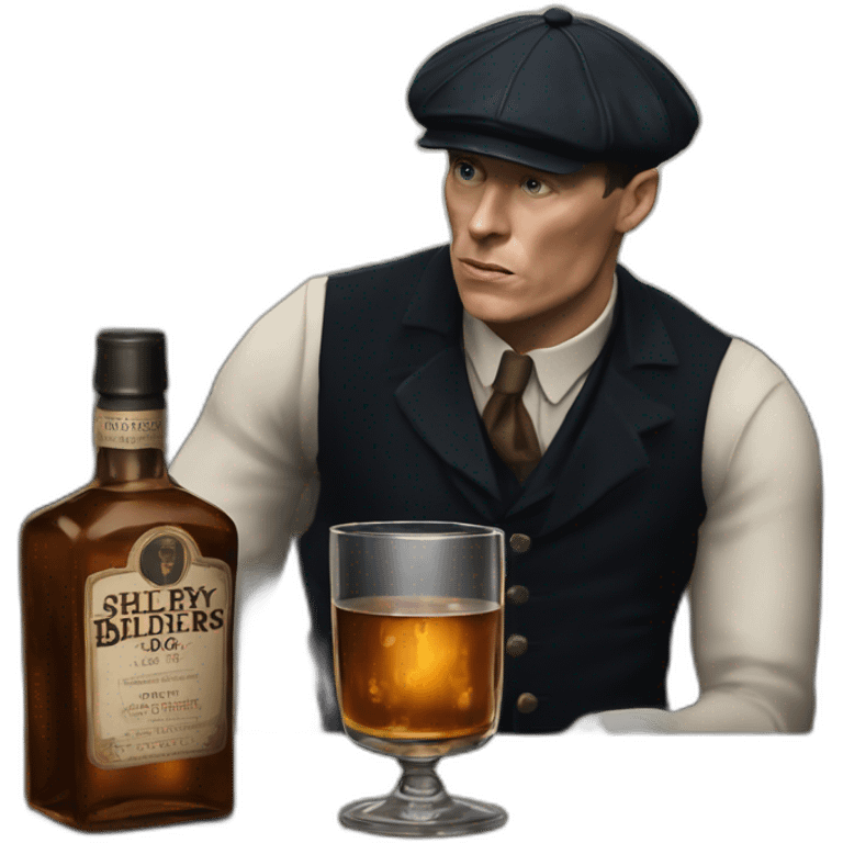 Tommy shelby peaky blinders drinking whisky emoji