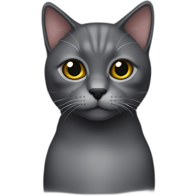 Tigered grey black Cat emoji