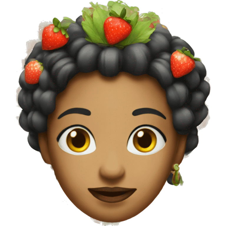 a queen with a strawberry emoji