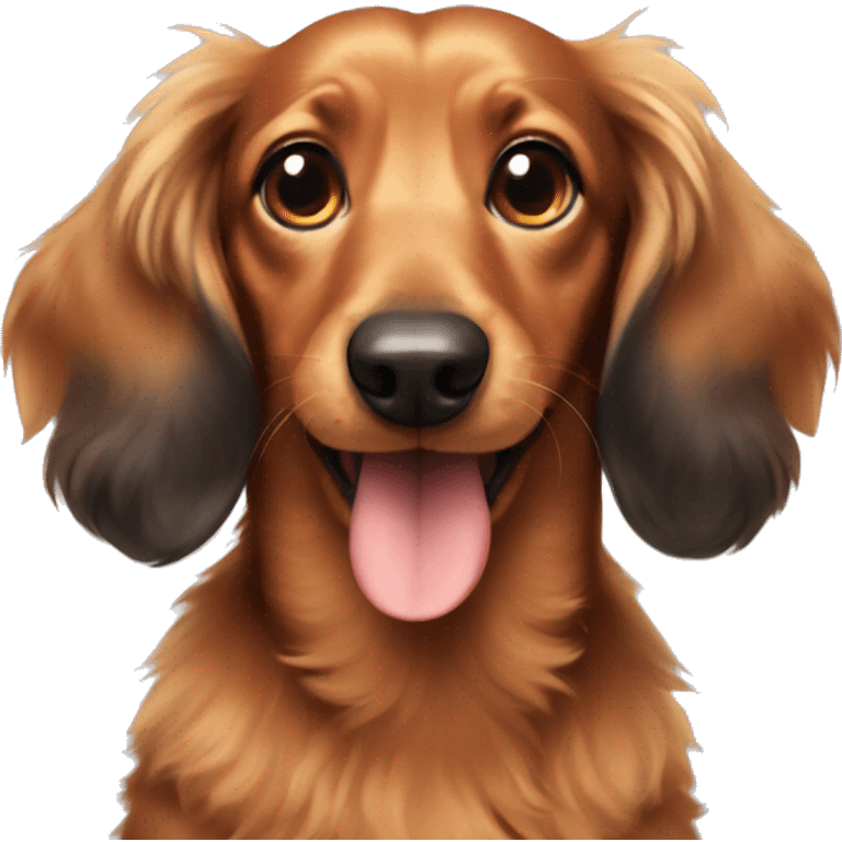 Fluffy dachshund  emoji