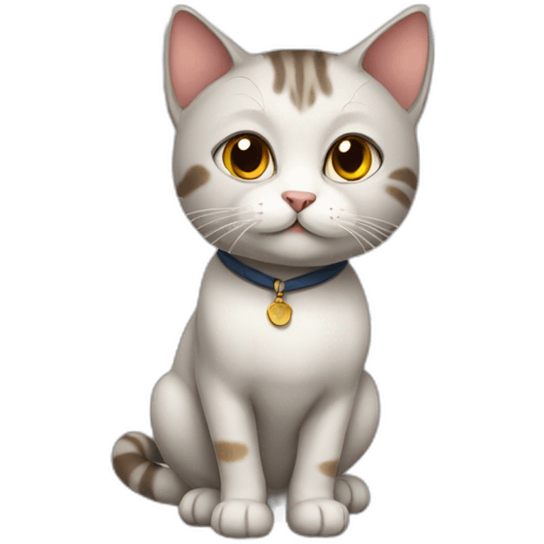 European short hair Cat professor  emoji