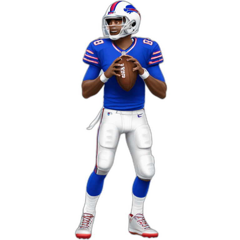 buffalo bills quarterback with white socks emoji