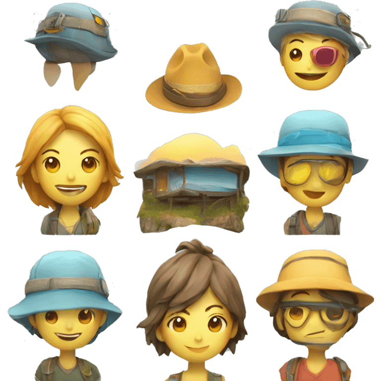 travelers beautiful interface illustrations of 3D character emoji