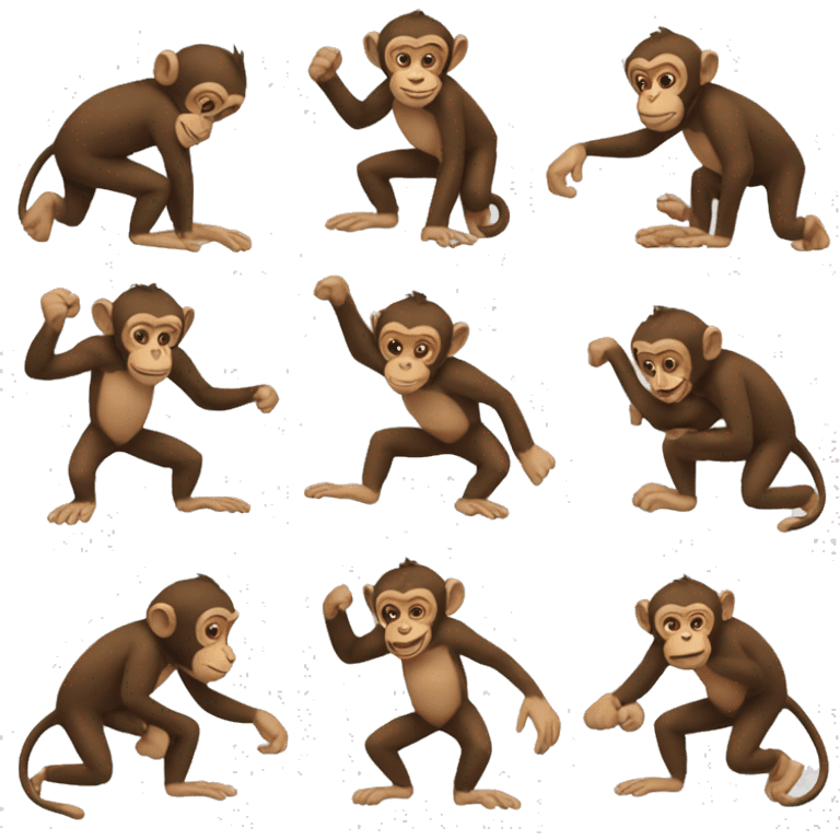 A monkey mogging emoji