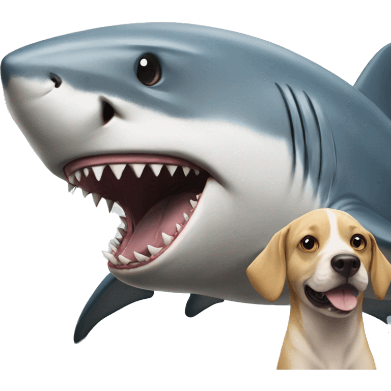 shark with dog emoji