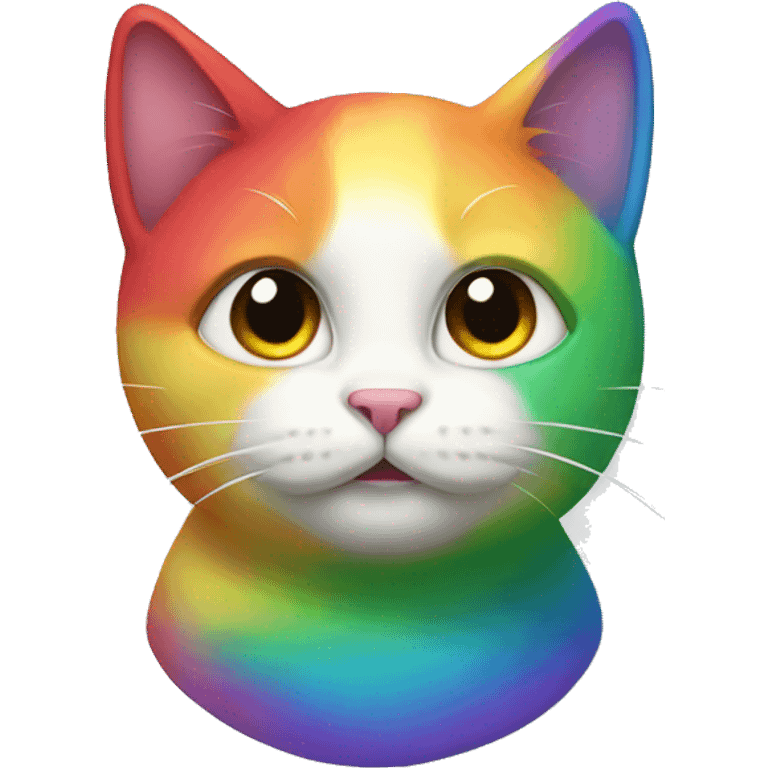 Rainbow cat emoji