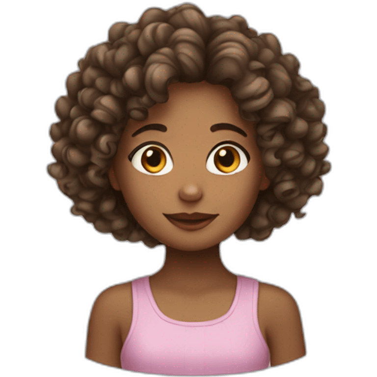 girl with curly hair emoji