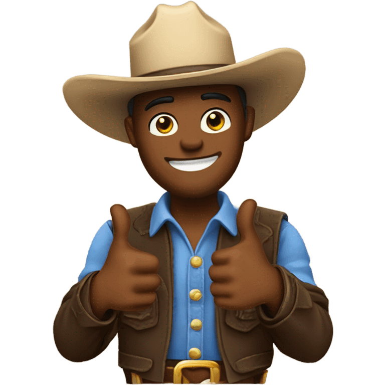 Cowboy with a thumbs up emoji