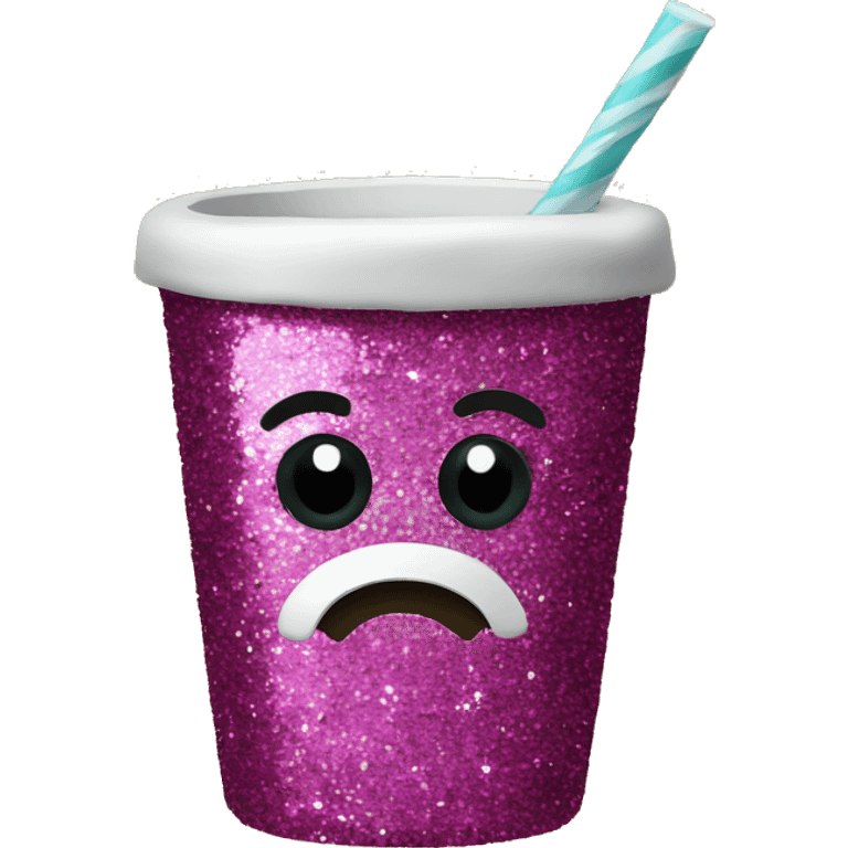 a glitter cup emoji