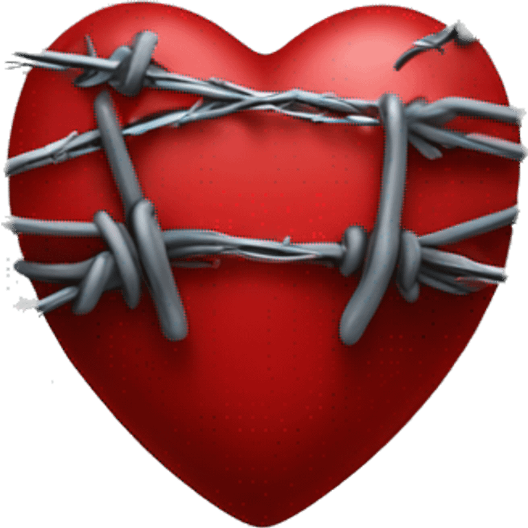 gothic heart with barbed wire emoji