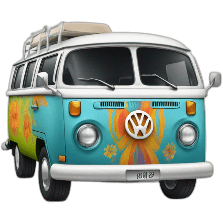 Hippy kombi volkswagen van emoji